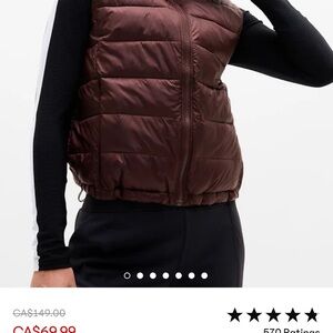 Brand new without tags - Athleta Puffer Vest in garnet